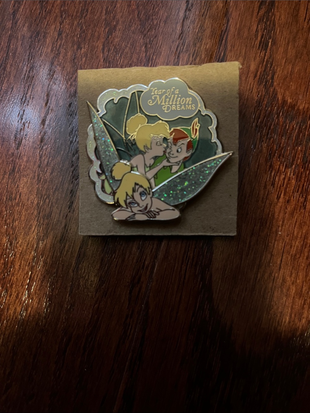 Tinker Bell Glitter Enamel Pin - Green
